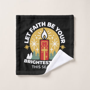 Let Faith Be Your Brightest Star Candle Art Bath Towel Set
