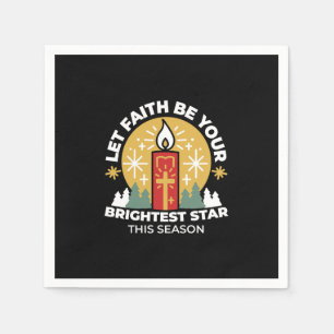 Let Faith Be Your Brightest Star Candle Art Napkin