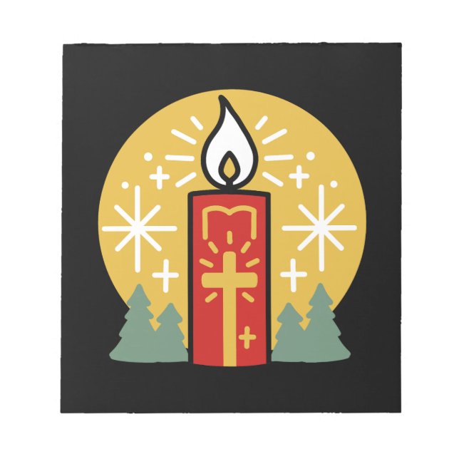 Let Faith Be Your Brightest Star Candle Art Notepad (Front)