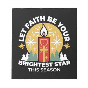 Let Faith Be Your Brightest Star Candle Art Notepad