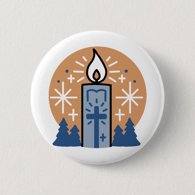Let Faith Shine Bright 2 Inch Round Button (Front)