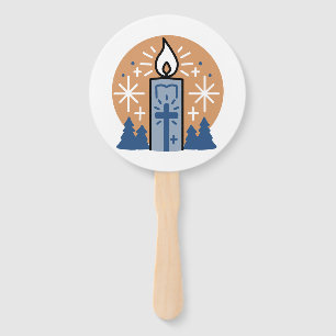 Let Faith Shine Bright: Winter Theme Hand Fan