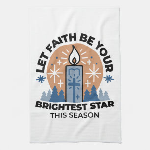 Let Faith Shine Bright: Winter Theme Kitchen Towel