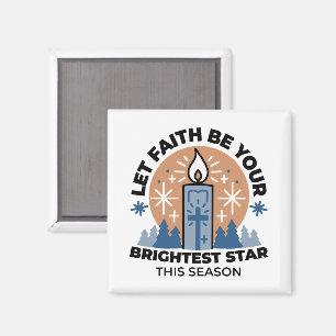 Let Faith Shine Bright: Winter Theme Magnet