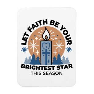Let Faith Shine Bright: Winter Theme Magnet