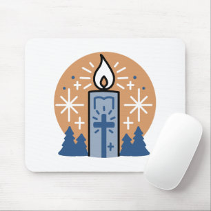 Let Faith Shine Bright: Winter Theme Mouse Pad