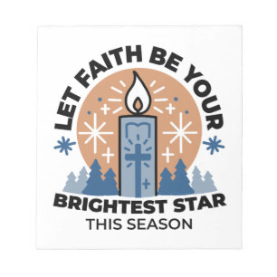 Let Faith Shine Bright: Winter Theme Notepad