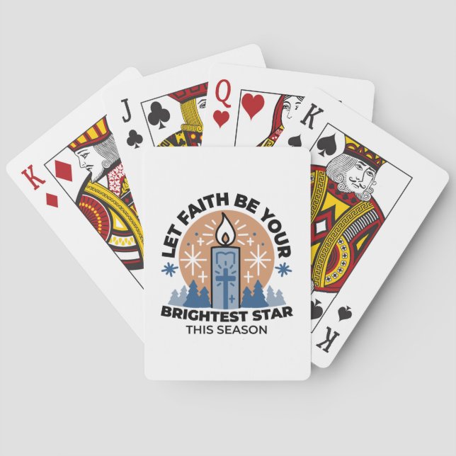 Let Faith Shine Bright: Winter Theme Playing Cards (Back)