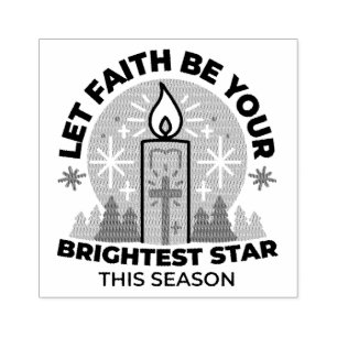 Let Faith Shine Bright: Winter Theme Rubber Stamp