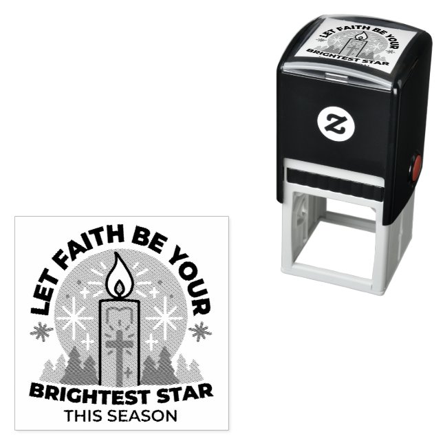 Let Faith Shine Bright: Winter Theme Self-inking Stamp (In Situ)