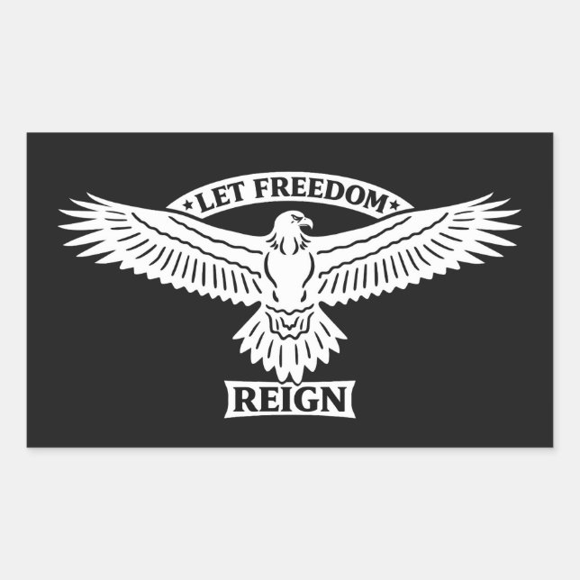 Let Freedom Reign – Eagle of Freedom Emblem Sticker (Front)