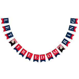 Let Freedom Ring Bald Eagle American Independence Bunting Flags