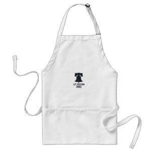 Let Freedom Ring Bell Silhouette Modern US Patriot Standard Apron