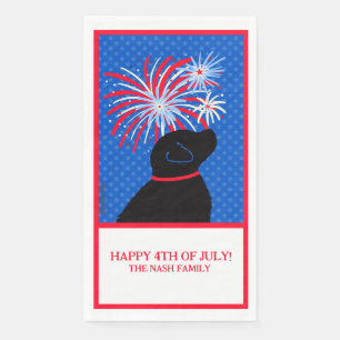 Let Freedom Ring Black Dog Cloth Guest Towel Napkin