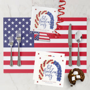 Let Freedom Ring   Fourth of July Party Napkin