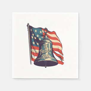 Let Freedom Ring Funny Sloth Napkin