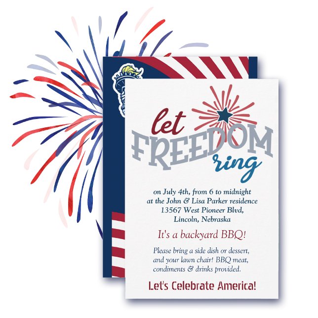 Let Freedom Ring Independence Day Party Invitation (Creator Uploaded)