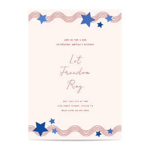 Let Freedom Ring July 4th Party Invitation
