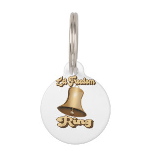 Let Freedom Ring Retro Vintage Bell Pet Tag