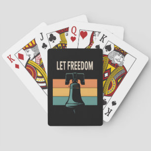Let Freedom Ring Sunset Bell Playing Cards