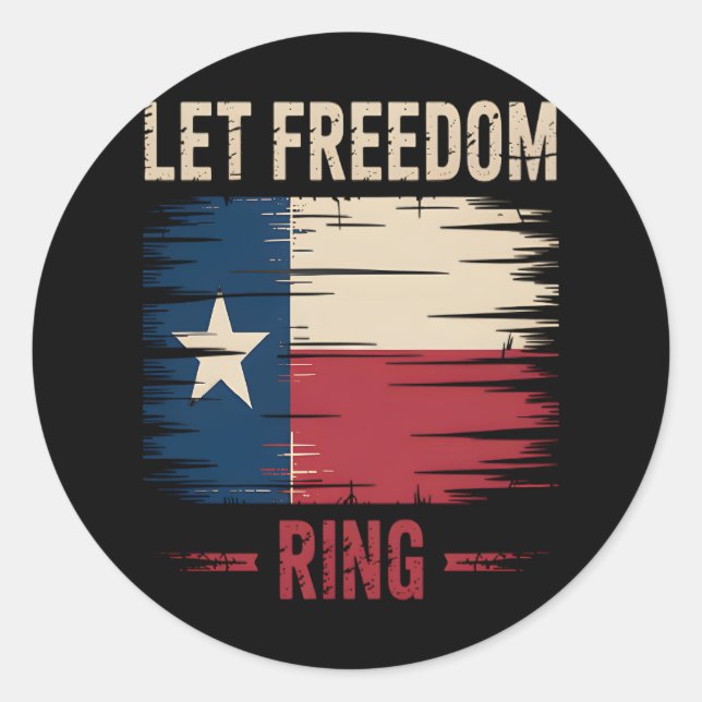 Let Freedom Ring Viral Sloth Classic Round Sticker (Front)