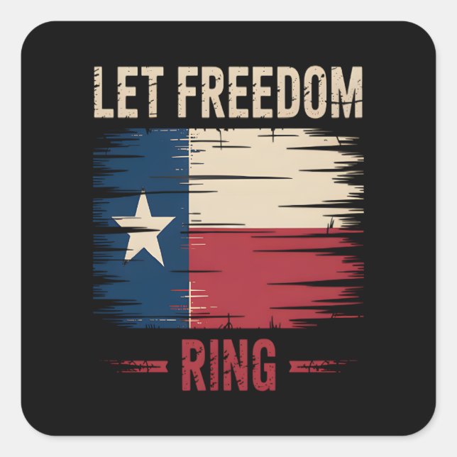 Let Freedom Ring Viral Sloth Square Sticker (Front)