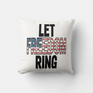 Let Freedom Ring Viral Sloth Throw Pillow