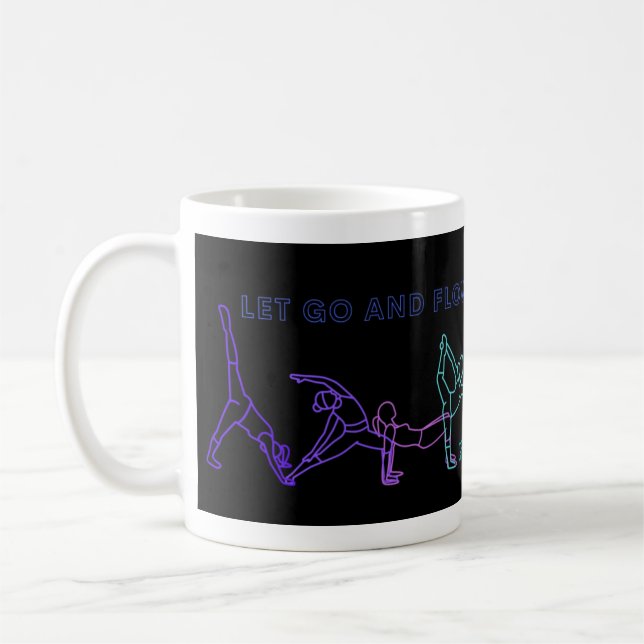 Let Go and Flow - Black Mug (Left)