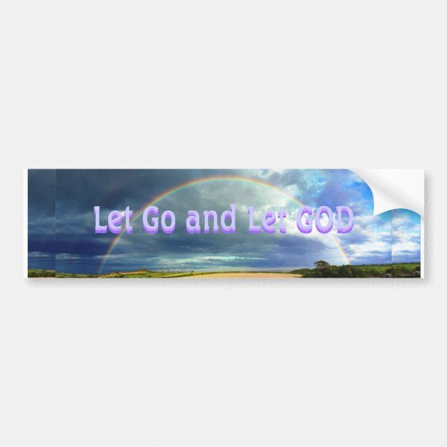 Let Go and Let GOD bumper sticker (Front)