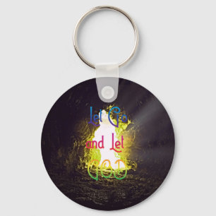 Let Go and Let God Inspiring Quote  Keychain