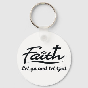 Let Go and Let God Keychain