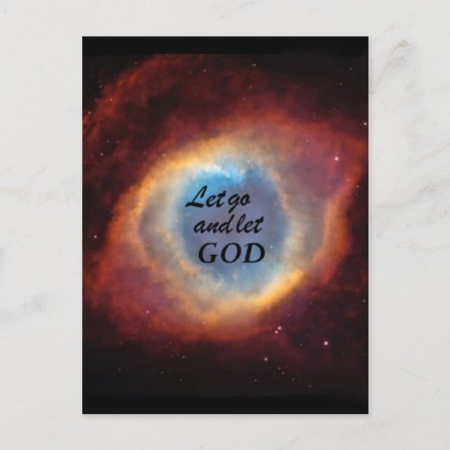 "Let Go and Let God" Postcard (Front)