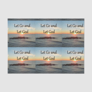 LET GO AND LET GOD SUNRISE PHOTO TISSUE PAPER