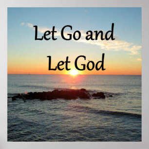 LET GO AND LET GONE SUNRISE DESIGN POSTER