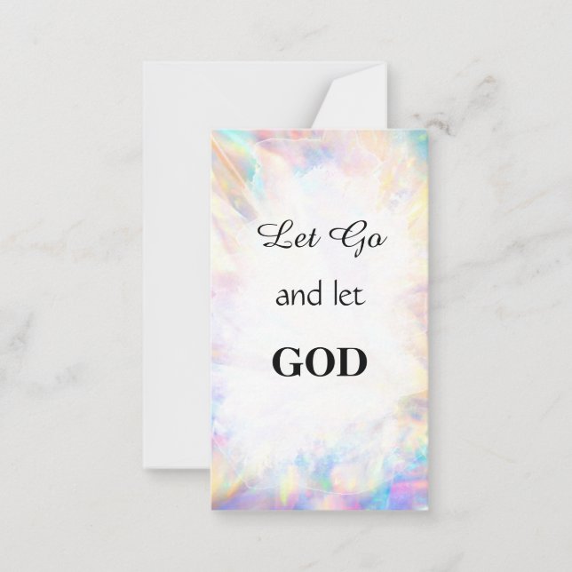 *~ LET GO Inspirational Kindness AP62  Note Card (Front)