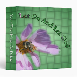 Let Go Let God Cosmos Flower Inspirational Binder