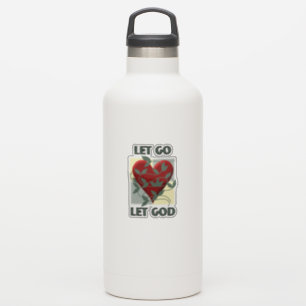 Let Go Let God Recovery Slogan Quote Red Heart