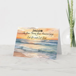 Let Go Let God Recovery Three Year Anniversary Card