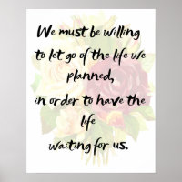 Let go of the life we planned  