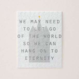 let go of the world to hang on to eternity lds jigsaw puzzle