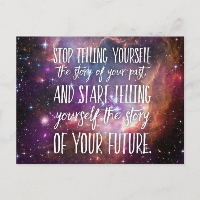 Let Go of Your Past Motivational Quote Postcard (Front)