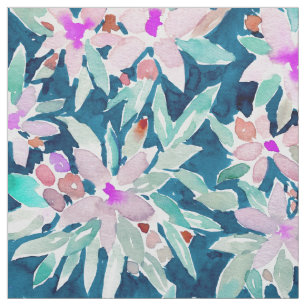 LET GO Tropical Watercolor Floral Fabric