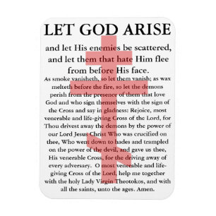 Let God Arise Orthodox prayer Magnet