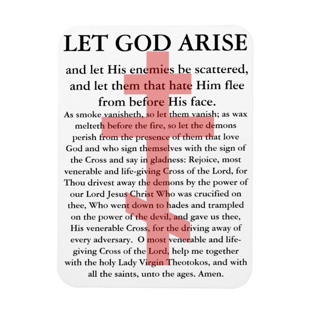 Let God Arise Orthodox prayer Magnet (Vertical)