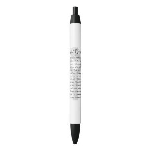 Let God scripture inspiration Black Ink Pen