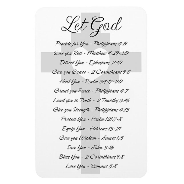 Let God scripture inspiration Magnet (Vertical)