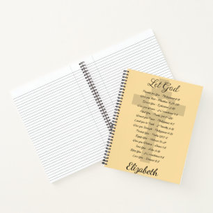 Let God scripture inspiration, personalized Notebook