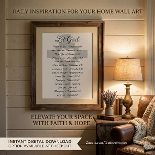 Let God scripture inspiration Poster