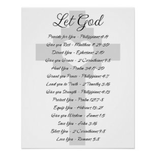 Let God scripture inspiration Poster
