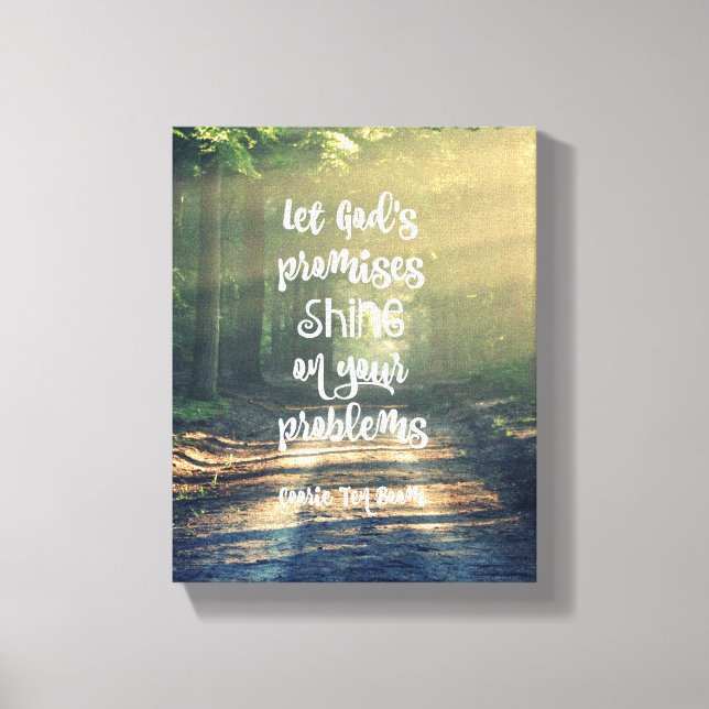 Let God's Promises Shine on Problems Quote Canvas Print (Front)